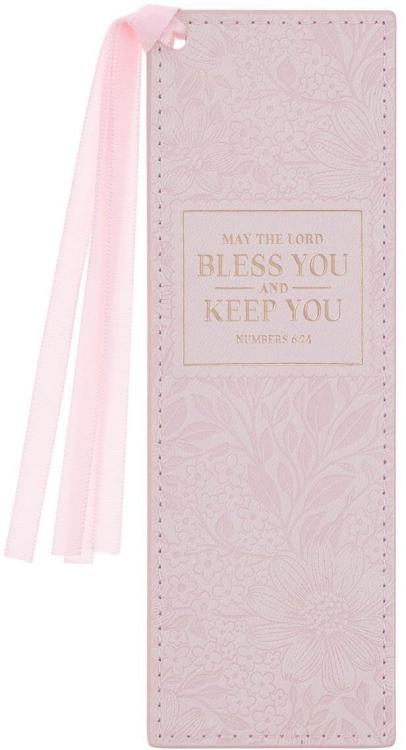 1220000721913 Premium Vegan Leather Inspirational Scripture Bookmark for Women: Bless You & Ke