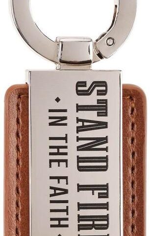 1220000722293 Novelty Inspirational Scripture Vegan Leather Retractable Clip Metal Keychain fo