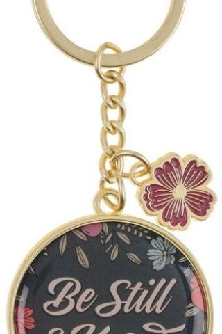 1220000722316 Novelty Inspirational Scripture Split Metal Keychain for Women: Be Still & Know