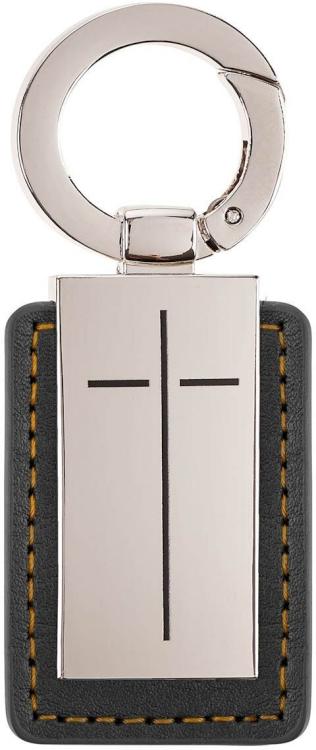 1220000722705 Novelty Inspirational Scripture Vegan Leather Retractable Clip Metal Keychain fo