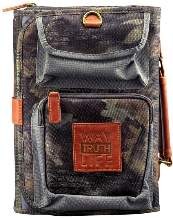 6006937120914 Tri-Fold Realtree Camo Bible / Book Organizer w/Way-Truth-Life" Badge (Medium)"