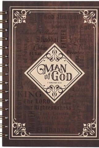 9781642722802 Journal w/Scripture Man of God 1 Timothy 6:11 Bible Verse Names of God Brown 192