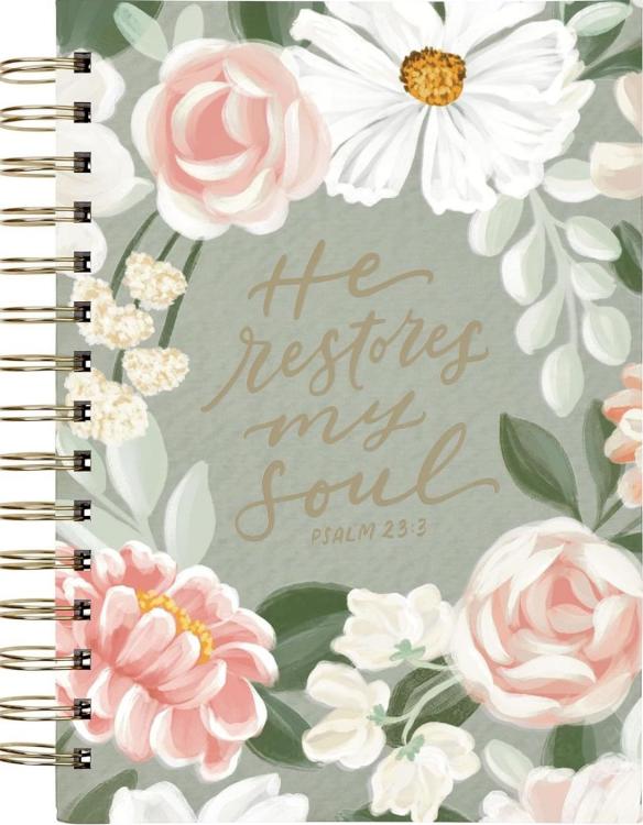 9798896780748 He Restores My Soul Green Garden Journal Psalm 23:3